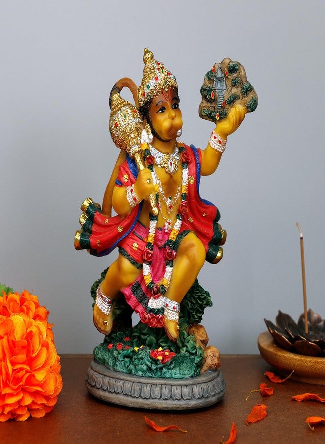 BangBangDa Lord Hanuman for Car Dashboard - 3.9" H Small Flying Hanuman Idol Statue for Vehicle Decor Hindu God Father’s Day Mother’s Day Diwali Birthday Gifts for Indian People Altar Pooja - Image 3